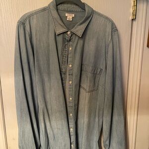 J.Crew Light Blue Denim Chambray Shirt
